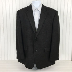 Chaps Men's Brown Houndstooth 2Btn Blazer 42R Wool